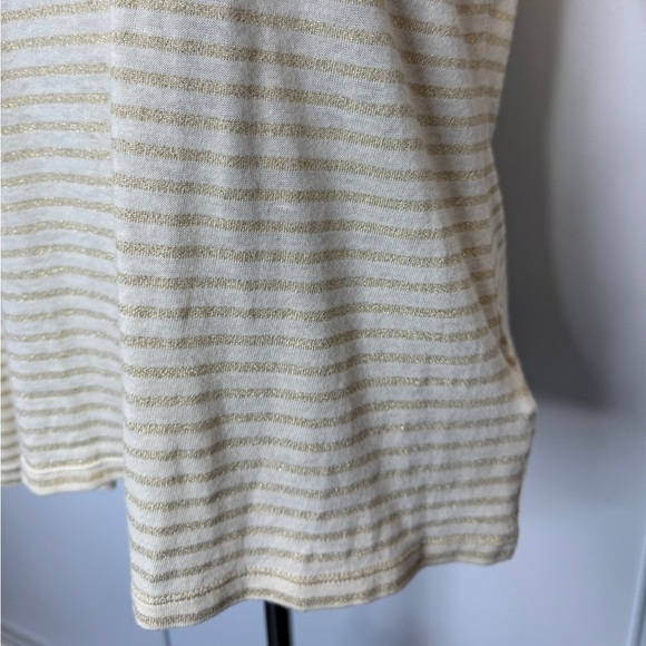 Ralph Lauren Striped Long Sleeve Top Cream - Picture 6 of 9